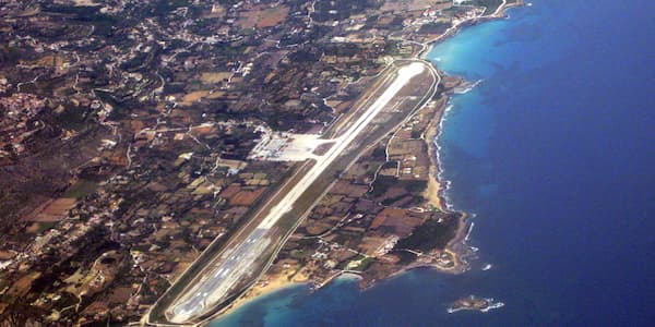 Αεροφωτογραφία του αεροδρομίου της Κεφαλονιάς.