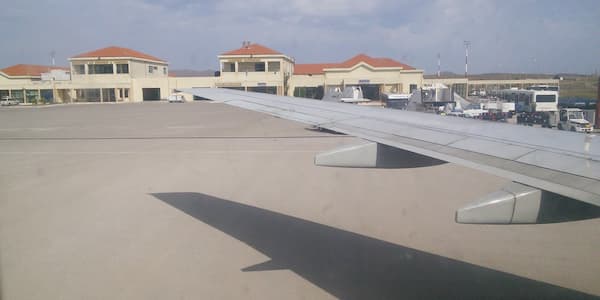Το αεροδρόμιο της Λήμνου από καμπίνα Boeing 737-700.