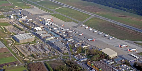 Αεροφωτογραφία του αεροδρομίου της Νυρεμβέργης.